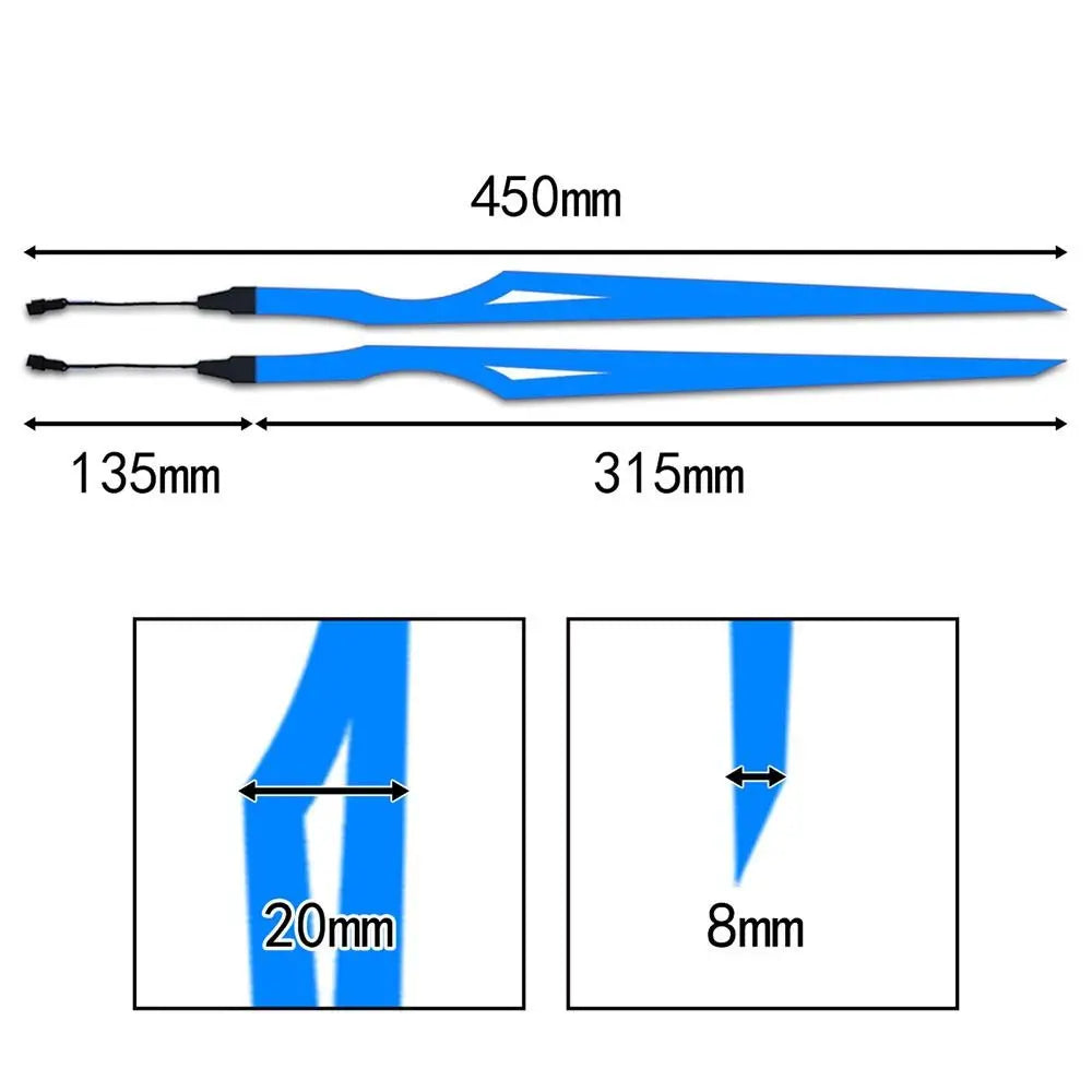 Motorcycle Helmet Luminous Sticker Cold Light Mod Kit Motor Helmet Led Light Flashing Riding Signal EL Strip Decor Accessories