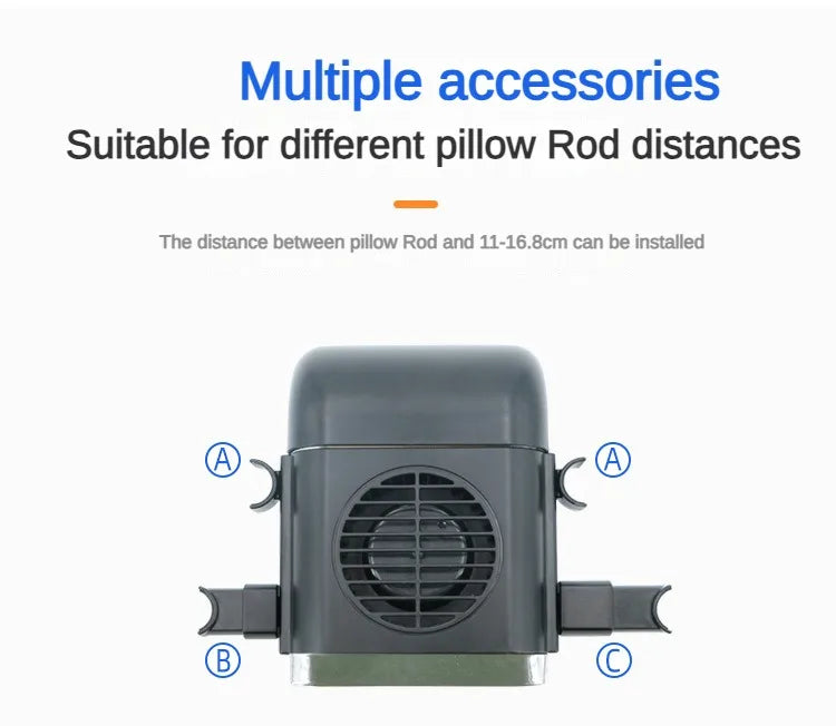EAFC Mini Car Seat Back USB Fan Foldable Silent Fan 3-Speeds  Adjustable Universal Car Cooler Air Cooling Car Rear Seat Auto