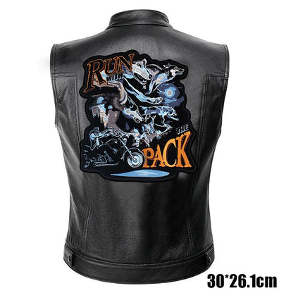 Patches Bordados Grandes para Costurar ou Termocolantes em Couro, Jeans, Roupas, DIY, Motocicleta, Biker, Punk