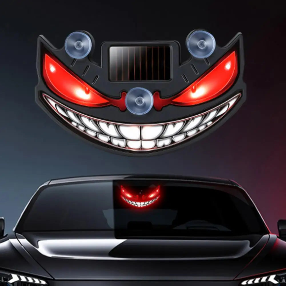 Luz de Advertência LED para Carro, Luz Solar de Olho de Demônio, Luz de Advertência Dinâmica com Efeito de Flash, Luzes de Sinalização de Segurança Universal para Veículos