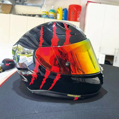 Monster garra zero adesivos de motocicleta para farol carenagem tanque combustível à prova dwaterproof água moto capacete scooter decalques vinil universal