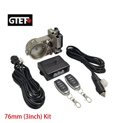 Kit de Válvula Elétrica Universal para Escape de Carro GTEFO 51 60 63 70 76MM com Controle Remoto Sem Fio e Botão de Acionamento Eletrônico Multiângulo