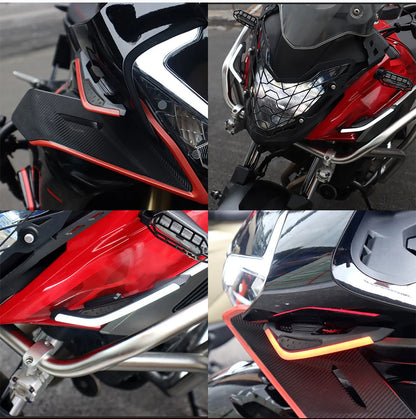 Kit de Luzes LED Aerodinâmicas para Motocicleta, 1 Par de Luzes Decorativas Universais para Motocicleta