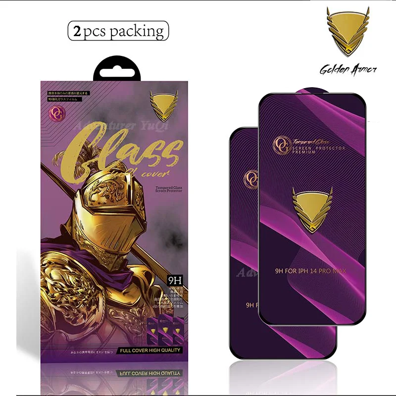 2 pçs vidro temperado premium para iphone 17 16 15 14 13 12 11 16e protetor de tela pro max cola completa x xr xs 7 8 plus armadura