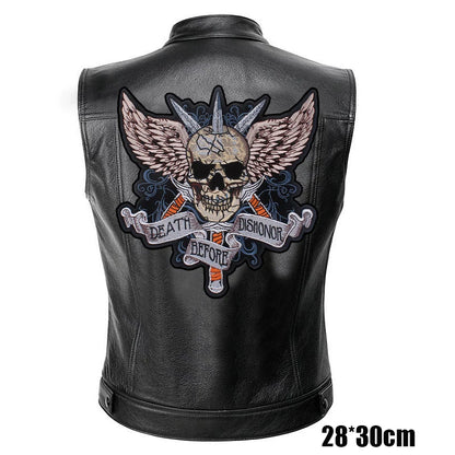 Patches Bordados Grandes para Costurar ou Termocolantes em Couro, Jeans, Roupas, DIY, Motocicleta, Biker, Punk