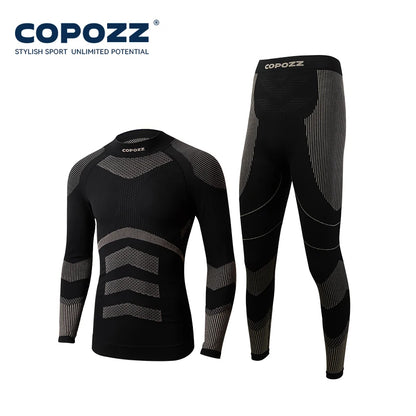 Copozz mulheres homens 3a antimicrobiano esqui roupa interior térmica fitness treino ginásio snowboard esporte pressão suporta quente longo johns