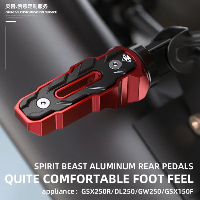 Motocicleta antiderrapante Rearset Footrest Pedais, Pé descanso Pegs, Mount Acessórios, Suzuki GSX250R, GW250, DL250, GSX150F, GIXER 155