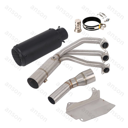 Sistema de Escape Completo com Coletor para CF-Moto 675SR-R 675NK 675SS 2024, Tubo de Ligação Frontal com Silenciador e Sensores