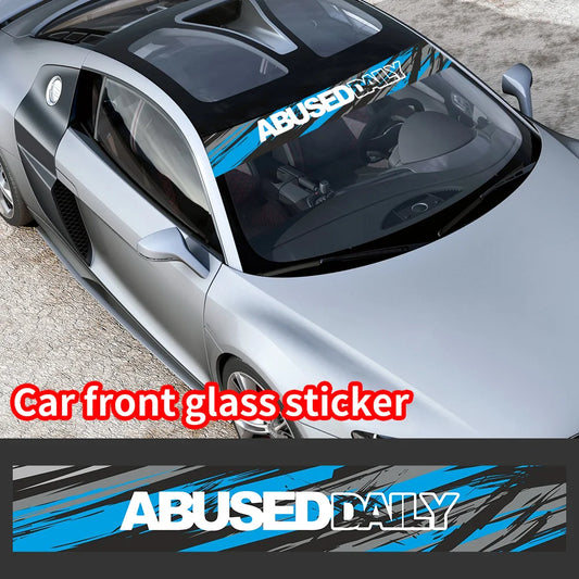 Abuse diário pára-sol do carro adesivos dianteiro e traseiro pára-brisa adesivos protetor solar vinil à prova dwaterproof água auto corpo decorações acessórios
