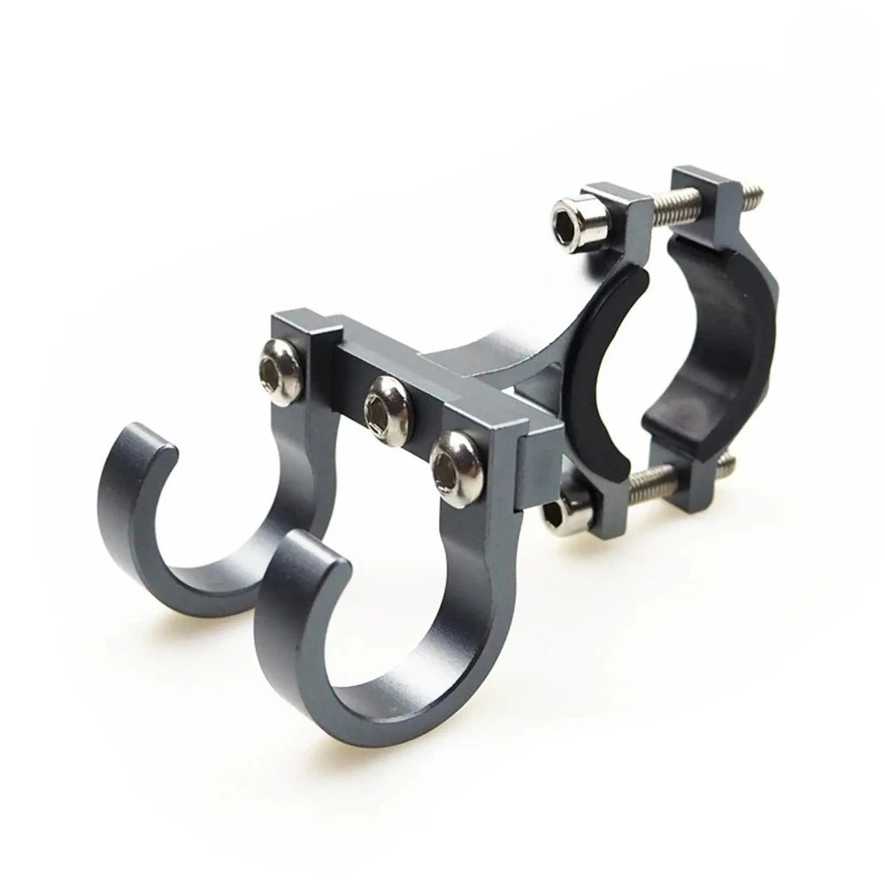 Ganchos para Patinetes Elétricos, Suporte Simples para Bicicletas, Gancho de Armazenamento para Tubos, Fivela de Fixação para E-bikes, Suporte Duplo Portátil de Metal para Capacete