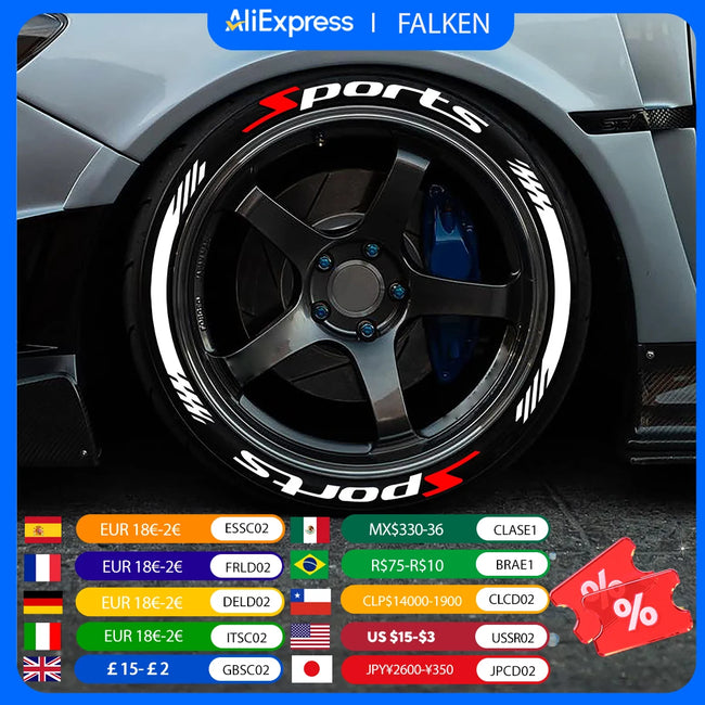 Carta pneu adesivo decorativo pvc impermeável auto-adesivo decalque de alta qualidade sem cola acessórios um conjunto contém quatro pneus