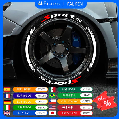 Carta pneu adesivo decorativo pvc impermeável auto-adesivo decalque de alta qualidade sem cola acessórios um conjunto contém quatro pneus
