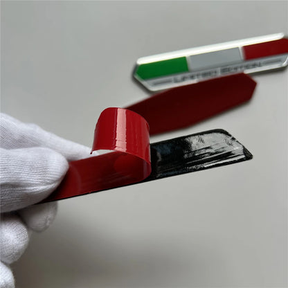 Edição limitada bandeira nacional da itália emblema adesivo de alumínio emblema do porta-malas traseiro adesivo para-choque decalque corporal emblema do carro