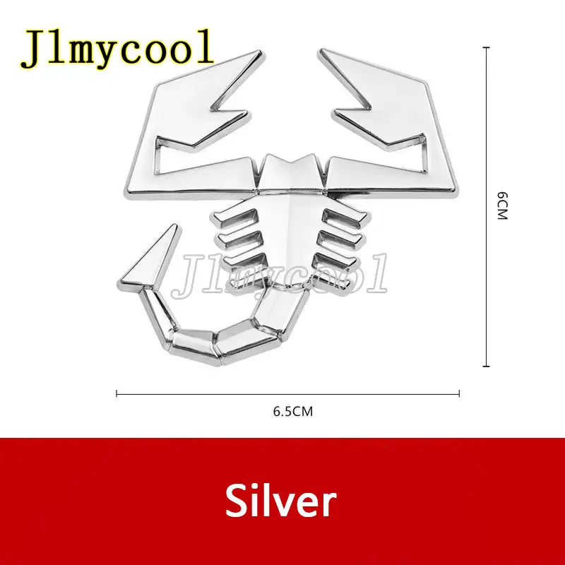 3d metal escorpião estilo do carro hrome liga de zinco adesivo emblema adesivo decalque para fiat abarth 500 600 124 125 595 egea