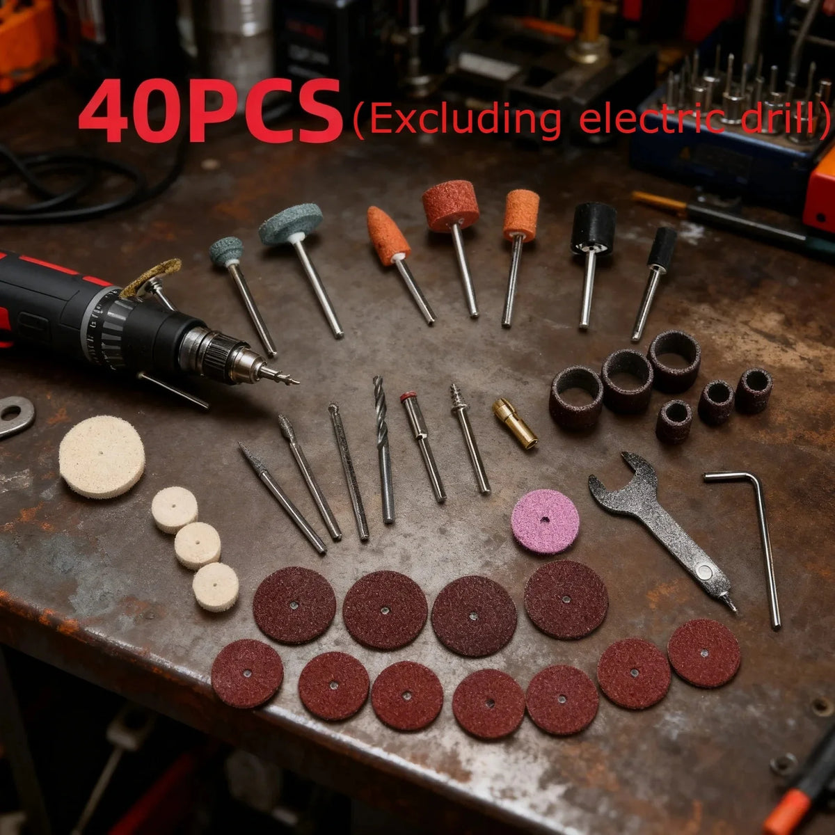 40 pçs mini broca elétrica multi ferramenta rotativa acessórios kits de polimento moagem cabeça moedor para lixar moagem polimento