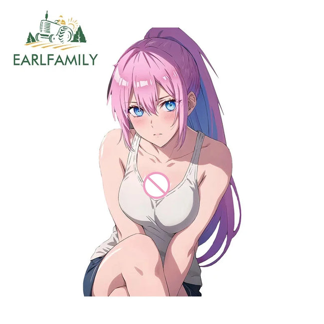 EARLFAMILY-Waifu Sexy Shikimori Decal, Vinil Car Adesivos, Laptop Motocicleta impermeável, Auto Styling Decoração, 13cm x 7.7cm