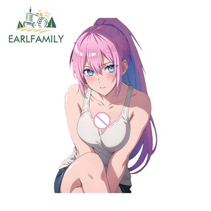 EARLFAMILY-Waifu Sexy Shikimori Decal, Vinil Car Adesivos, Laptop Motocicleta impermeável, Auto Styling Decoração, 13cm x 7.7cm