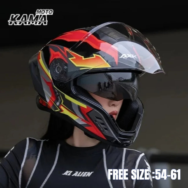 Capacete Integral de Motocicleta com Visor Duplo, Estilo Retrô, Capacete Masculino para Moto