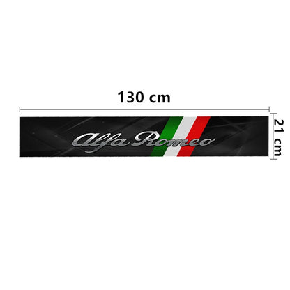 Adesivo de fibra de carbono para para-brisa de carro, decalque para logotipo alfa romeo stelvio brera giulia 166 156 159 147 155 mito gt giulietta