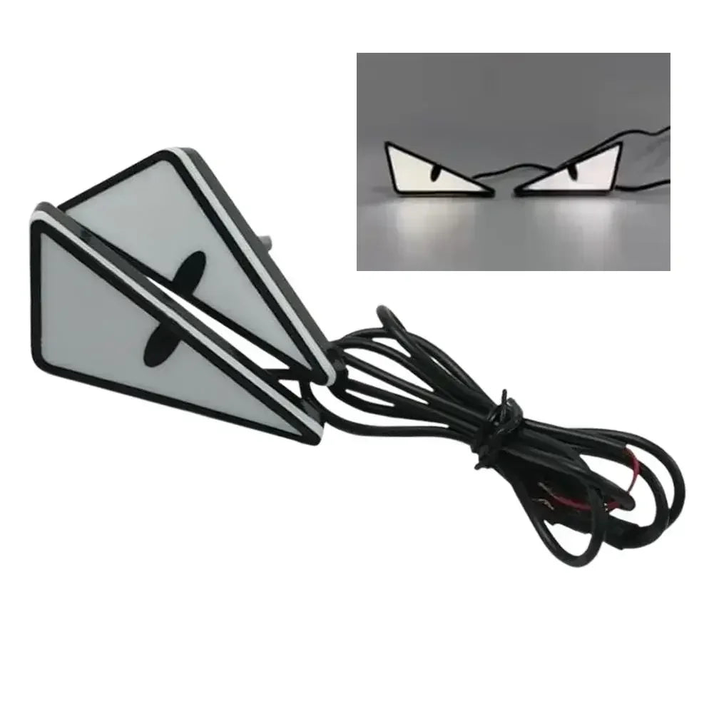 2pcs LED Devil's Eye License plate light Headlight For Car Motorcycl Universal Modified Decoration single light car Accessories