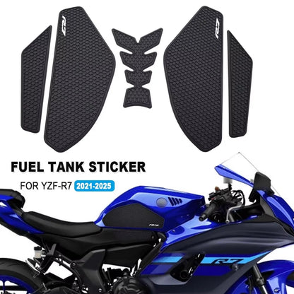 Almofada lateral do tanque de combustível para r7 yzf r7 yzfr7 r7 2021-2025 protetor adesivos decalque gás joelho aderência almofada de tração tanque r7 2025