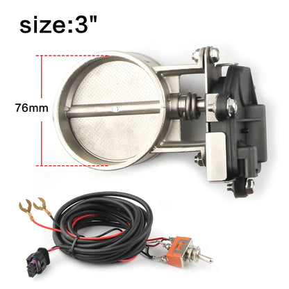 Válvula de Controle Elétrico de Escape para Catback e Downpipe 51mm/60mm/63mm/70mm/76mm - Baixa Pressão