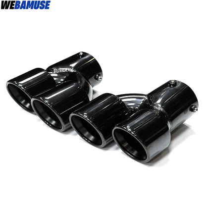 Ponta de escape de fibra de carbono quad para bmw g20 g21 m340i m240i g42 m440i m desempenho silenciador de escape ponta sistema de escape