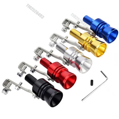 Apito de escape turbo universal, 5 cores, simulador de som de escape modificado, tubo de escape de motocicleta, peças de gerador de som