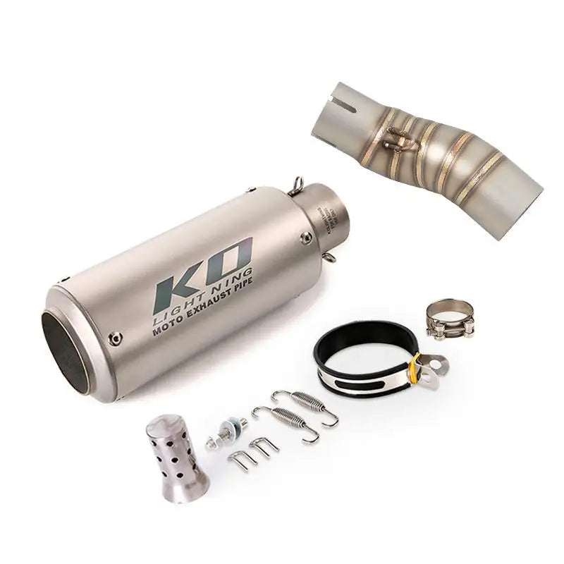 Tubo de escape para motocicleta CFMOTO, aço inoxidável, deslizamento, DB Killer removível, Escape Mid Link, DB Killer, 51mm, 2022 a 2024