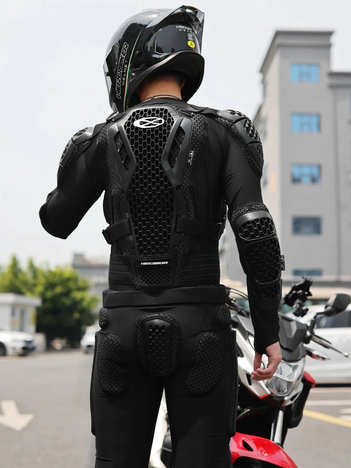Nova jaqueta de armadura de motocross fora de estrada equipamento de proteção de motocicleta anti acidente peito volta estofamento calças jaqueta de moto ce certificado