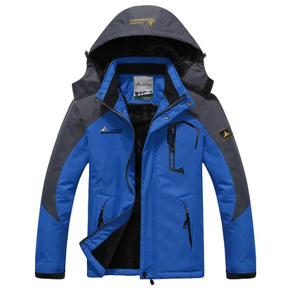 Conjunto de Esqui e Snowboard Masculino de Inverno: Jaqueta e Calça de Fleece Grossas, Quentes, Impermeáveis e à Prova de Vento