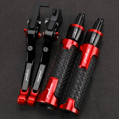 Alavanca de freio de embreagem dobrável ajustável para motocicleta, Grips do guidão termina, Bajaj Pulsar 200 NS, 200 RS, 200 A, 2021 2022 2023 2024