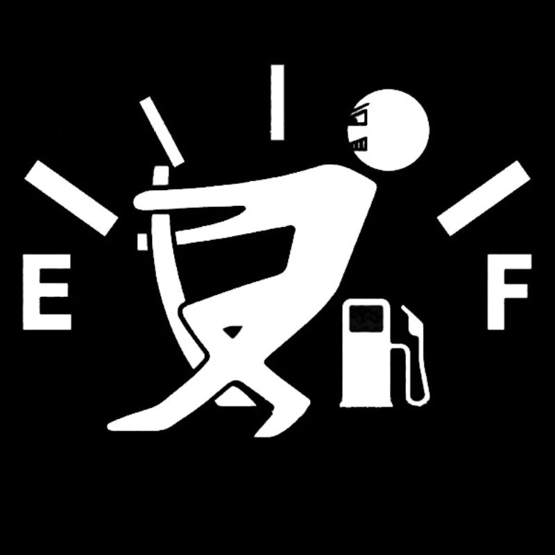 1 pçs engraçado adesivo de carro puxar ponteiro do tanque combustível para carro completo vinil adesivo reflexivo decalque carro auto decoração exterior acessórios