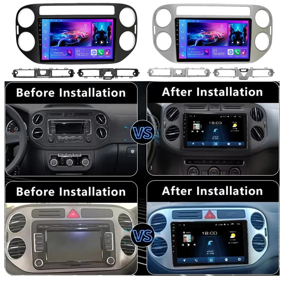 Android 15 For VW Volkswagen Tiguan 1 NF 2006 2008-2012 2013 2014 2015 2016 Carplay 2K Screen Car Radio Multimedia Player Stereo
