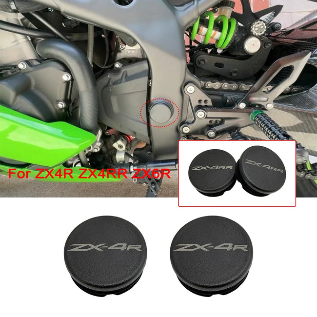 Para Kawasaki ZX4R ZX4RR ZX6R ZX-4R ZX-4RR ZX-6R: Tampas Decorativas para Furos do Quadro de Motos NINJA