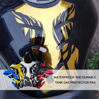 1pc Motocicleta Tankpad Adesivo Fishbone 3D Tank Pad Adesivos Oil Gás Protector Cover Decoração Flame Motocicleta Acessórios