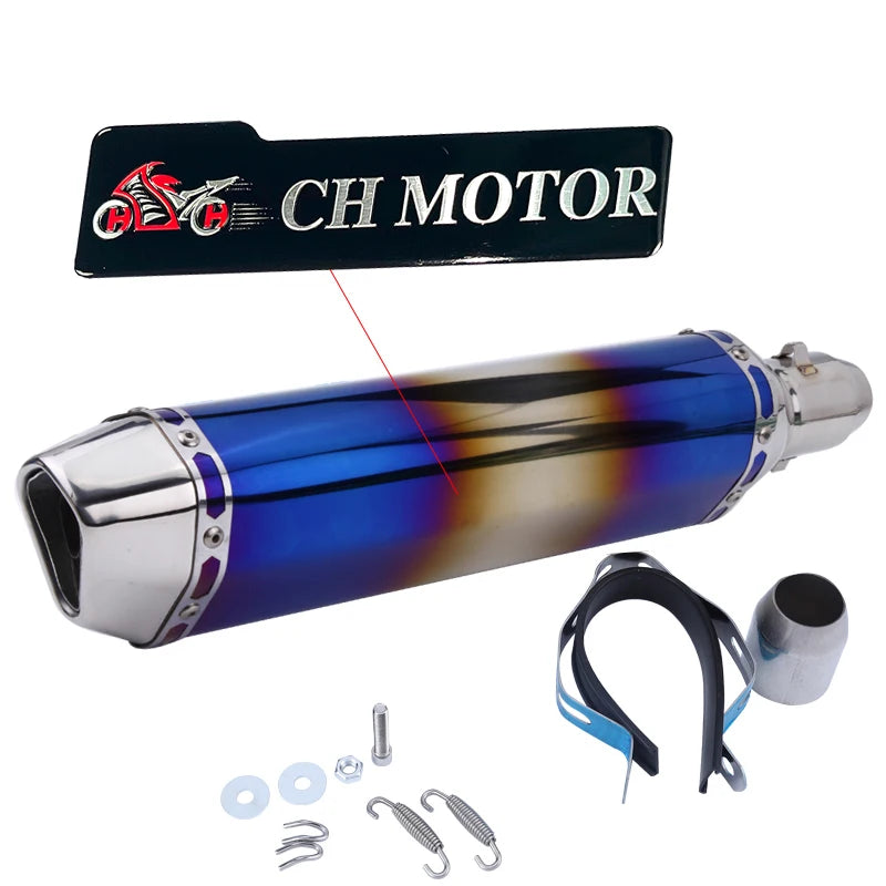 Escorregar em 38-51mm universal escape da motocicleta para motos de alta qualidade para atv bicicleta de rua peças de reposição da motocicleta