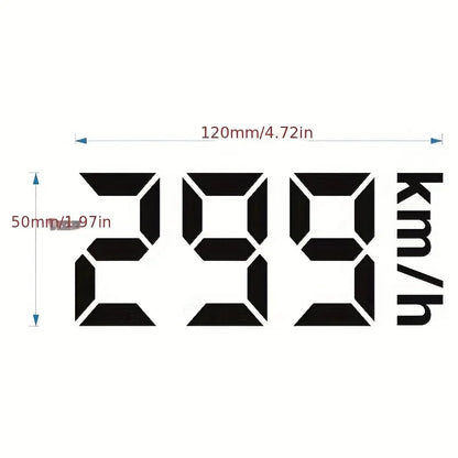 Adesivo de Vinil Refletivo 299 Km/h para Corrida, Impermeável e Durável em PVC, para Capacete de Moto e Decoração de Bicicleta (1 unidade)