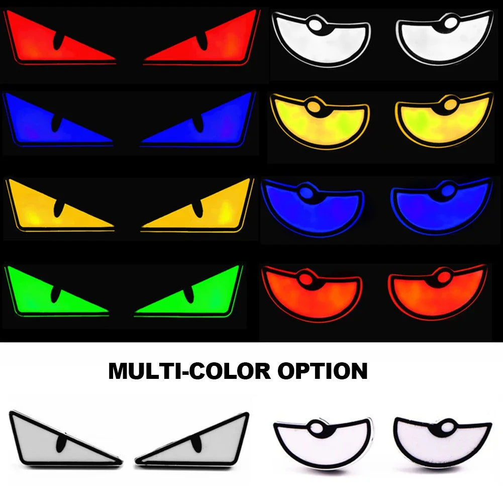 2PCS Motorbike Triangle Devil's Eye Pair Flash Light Modification Winking Eye Animation Led Display Motorbike Accessories