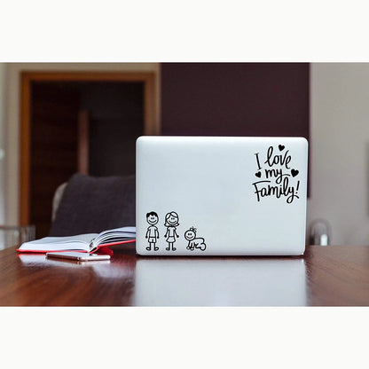 Eu amo minha família carro motocicleta janela protetor solar à prova dwaterproof água adesivos de carro decalques personalizados decorações pvc 30cm x 24cm