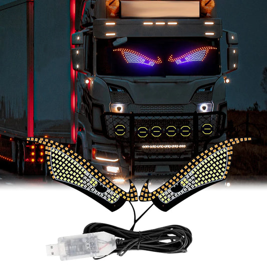 Car LED Devil Eyes Light Decorative Lights USB Warning Lights Dynamic Demon Eye Lights Atmosphere Light Auto Accessories