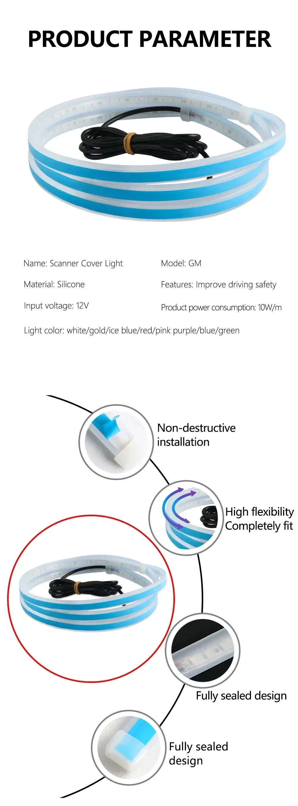 LED  Car Daytime Running Light DRL With Turn Signal Lamp Car Hood Decorative Light Strip With Start Scan Meteor Dynamic 12V