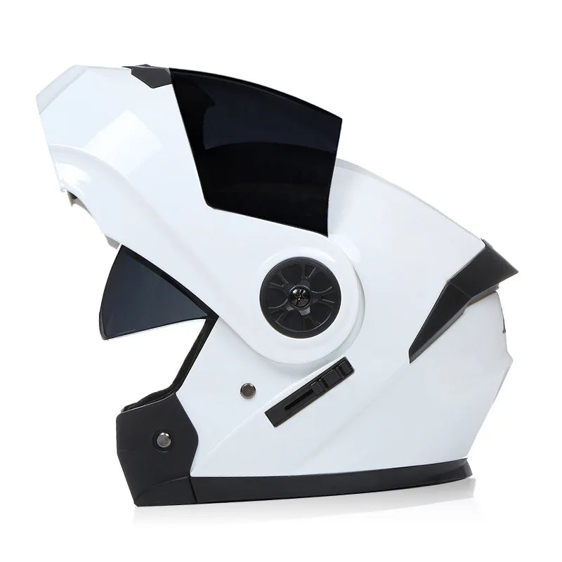 Bld modular lente dupla capacete da motocicleta segurança downhill flip up capacetes profissional motocross corrida rosto cheio casco moto