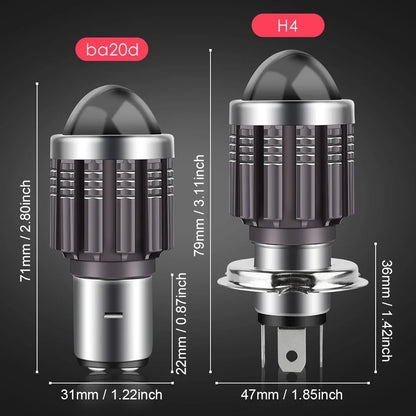1 pçs 12v de alta qualidade h4/hs1 h6/ba20d 15w led 6 cob lâmpada do farol da motocicleta 1200lm 6000k hi/lo feixe luz branca amarela