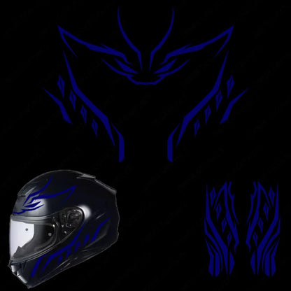 Acessórios de motocicleta adesivos de capacete decoração modificada para amarelo vermelho pantera preta abstrata
