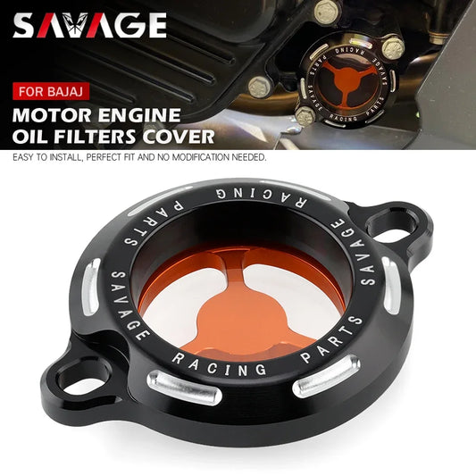 Tampa do filtro de óleo do motor para bajaj pulsar 200ns 200rs 200as 2012-2020 dominar 400 200 ns rs como acessórios da motocicleta tampa clara