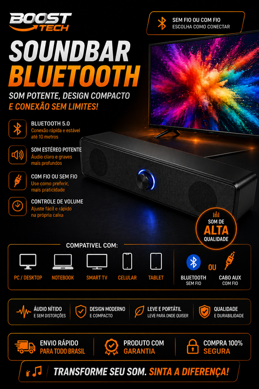 Soundbar Computer PC TV Laptop Desktop Wired Wireless Bluetooth Speaker Sound Box Bar Music Portable Caixa De Som Audio System